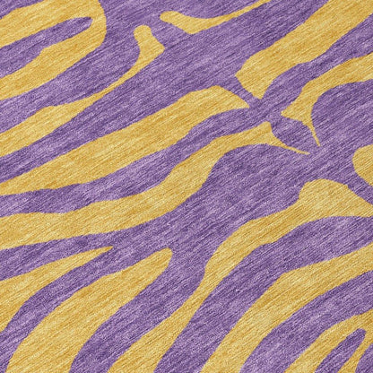 Fernelle Purple Washable Indoor-Outdoor Rug-Outdoor Rugs-LOOMLAN Rugs-LOOMLAN