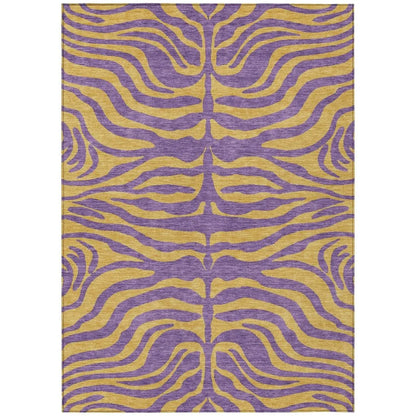 Fernelle Purple Washable Indoor-Outdoor Rug-Outdoor Rugs-LOOMLAN Rugs-2'6" x 3'10"-LOOMLAN