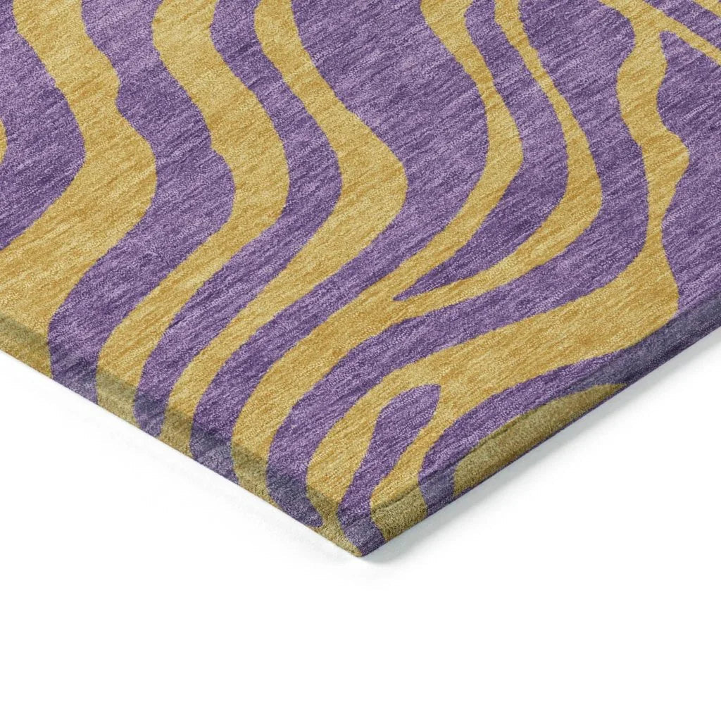 Fernelle Purple Washable Indoor-Outdoor Rug-Outdoor Rugs-LOOMLAN Rugs-LOOMLAN