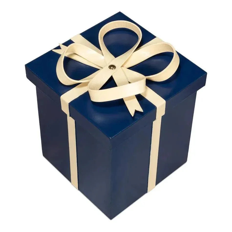 Ferrell Leather & Mdf Blue Holiday Boxes Set of 3 - LOOMLAN - Sarreid - Boxes & Bowls