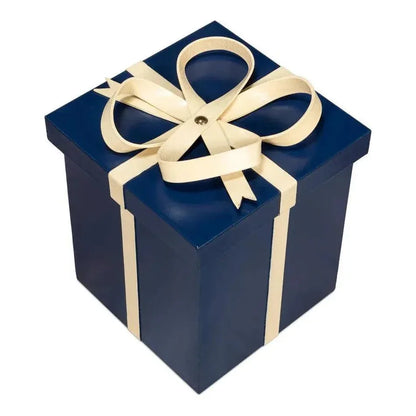 Ferrell Leather & Mdf Blue Holiday Boxes Set of 3 - LOOMLAN - Sarreid - Boxes & Bowls