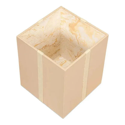 Ferrell Leather & Mdf Taupe Holiday Boxes Set of 3 - LOOMLAN - Sarreid - Boxes & Bowls