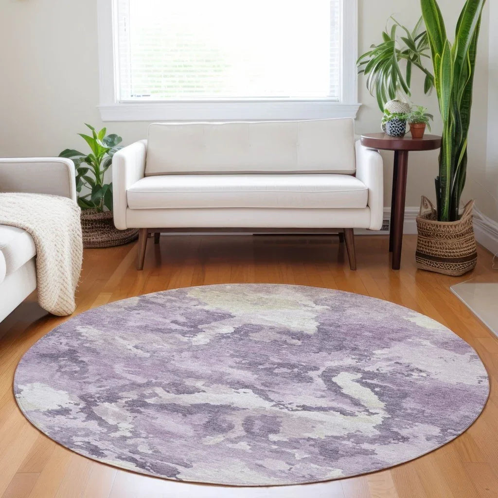 Ferren Purple Washable Indoor - Outdoor Rug - LOOMLAN - LOOMLAN Rugs - Outdoor Rugs