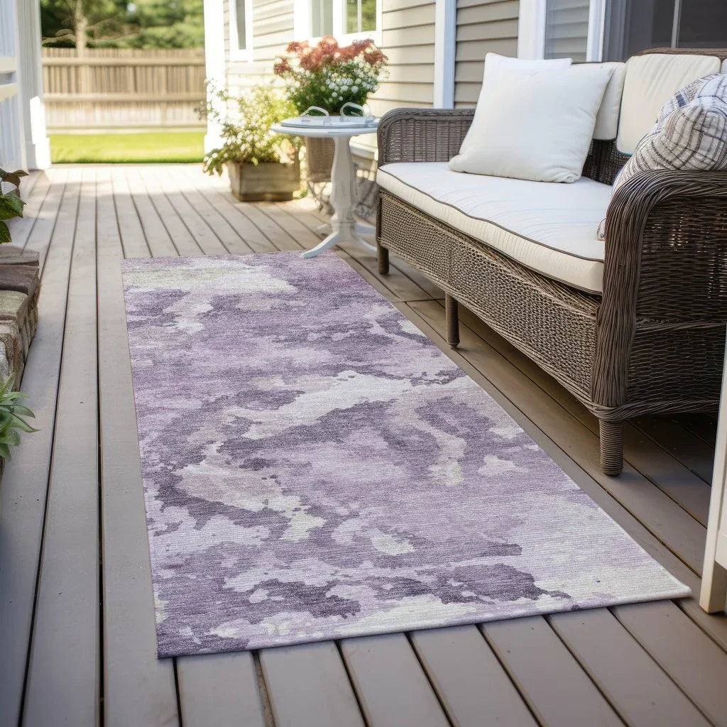 Ferren Purple Washable Indoor - Outdoor Rug - LOOMLAN - LOOMLAN Rugs - Outdoor Rugs