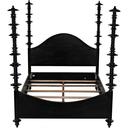 Ferret Black Wooden Bed Frame - LOOMLAN - Noir - Beds