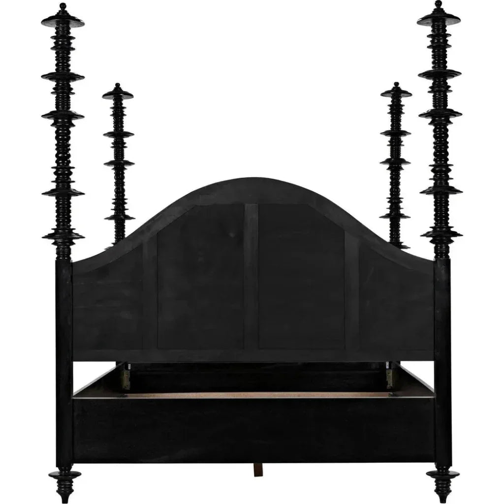 Ferret Black Wooden Bed Frame - LOOMLAN - Noir - Beds