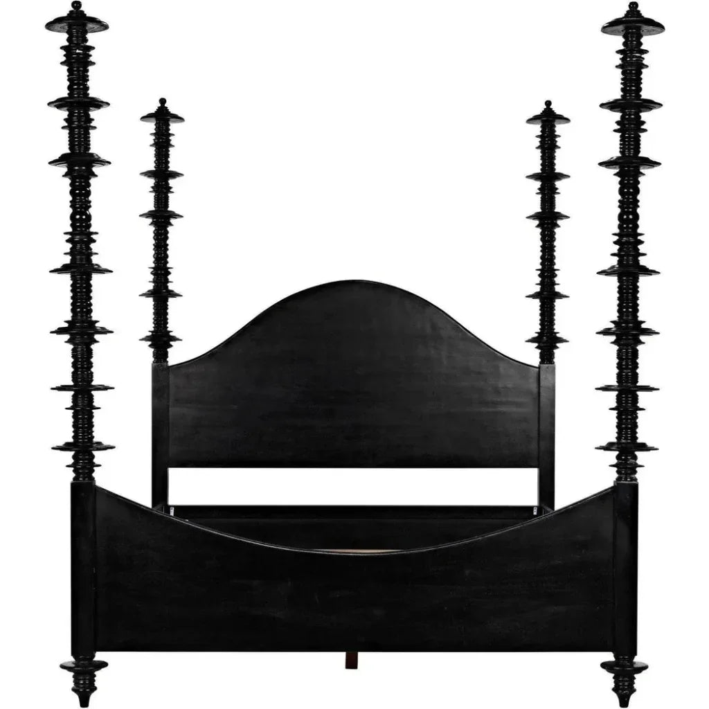 Ferret Black Wooden Bed Frame - LOOMLAN - Noir - Beds
