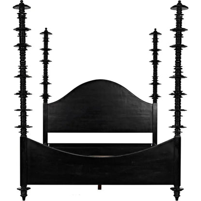 Ferret Black Wooden Bed Frame - LOOMLAN - Noir - Beds