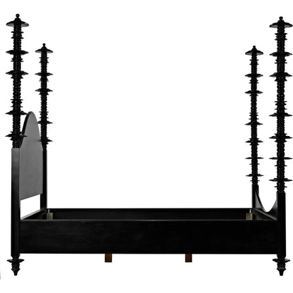 Ferret Black Wooden Bed Frame - LOOMLAN - Noir - Beds