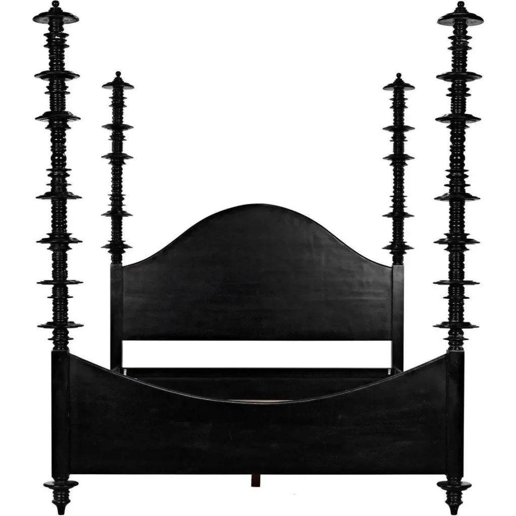 Ferret Black Wooden Bed Frame - LOOMLAN - Noir - Beds