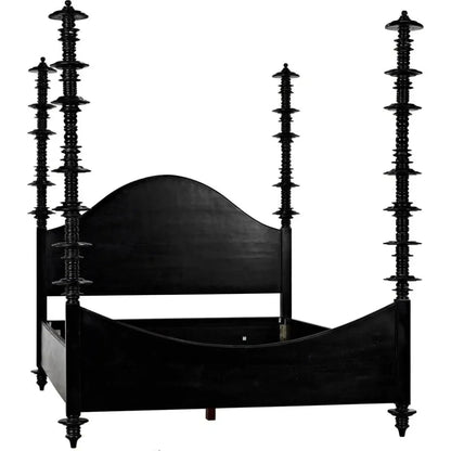 Ferret Black Wooden Bed Frame - LOOMLAN - Noir - Beds
