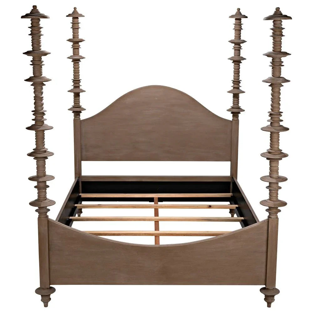 Ferret Wooden Eastern King Bed - LOOMLAN - Noir - Beds