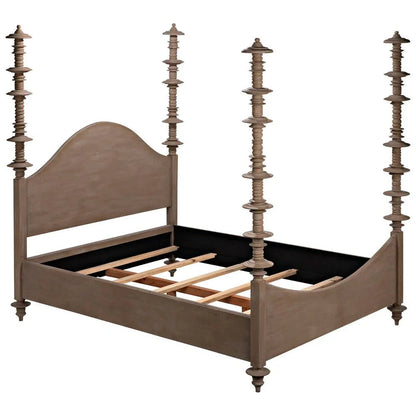 Ferret Wooden Eastern King Bed - LOOMLAN - Noir - Beds