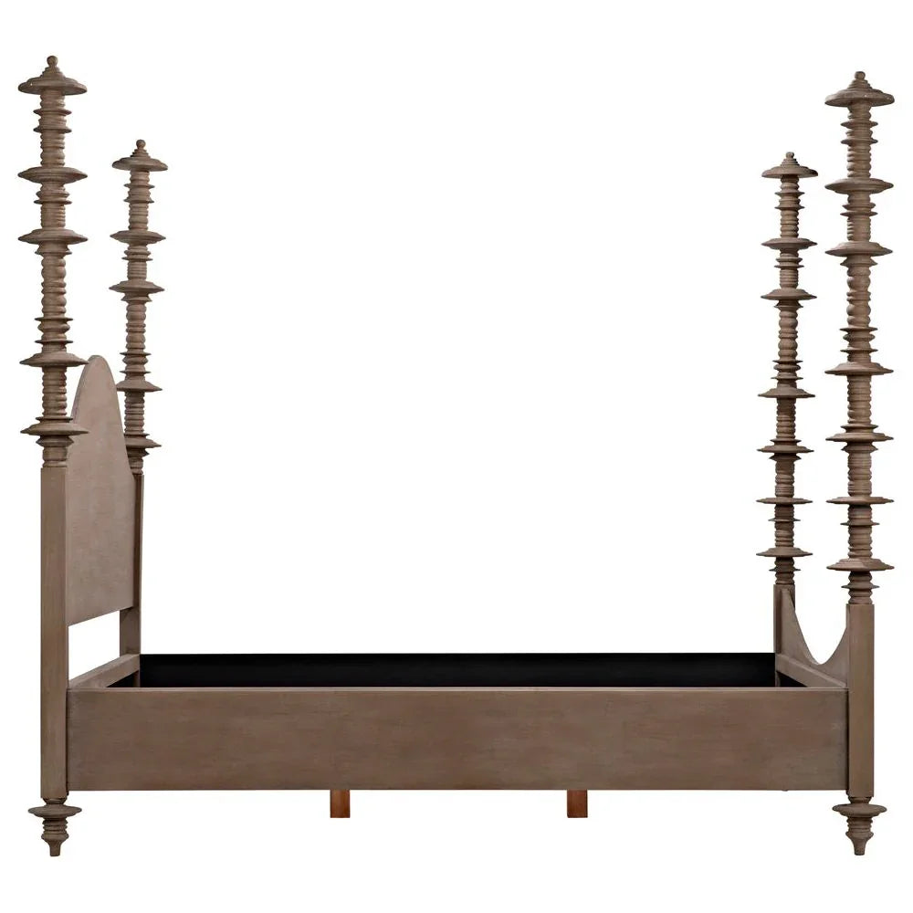 Ferret Wooden Eastern King Bed - LOOMLAN - Noir - Beds