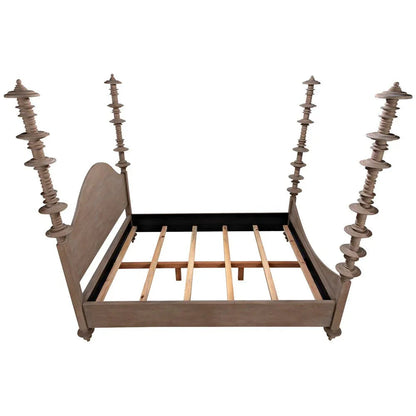 Ferret Wooden Eastern King Bed - LOOMLAN - Noir - Beds