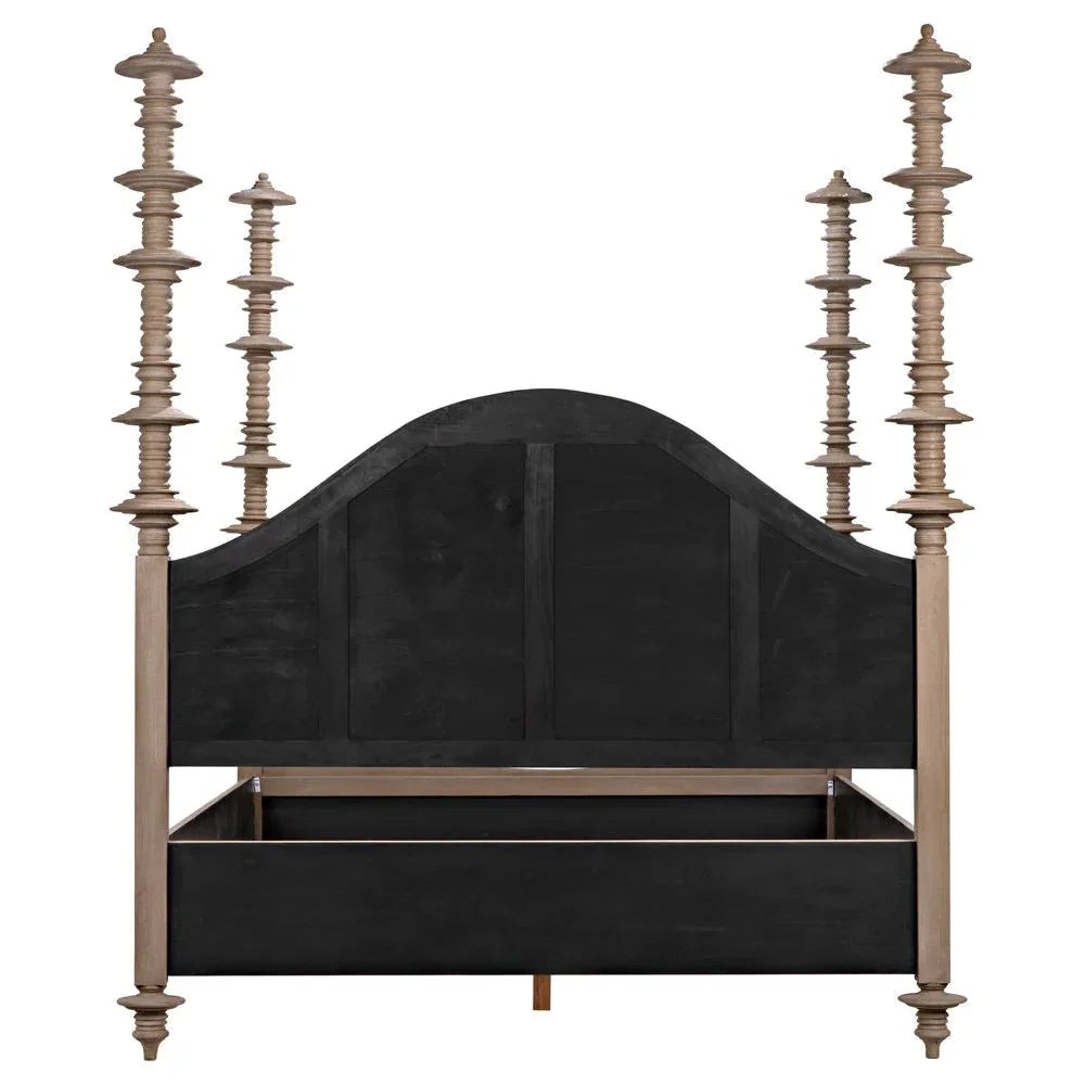 Ferret Wooden Eastern King Bed - LOOMLAN - Noir - Beds