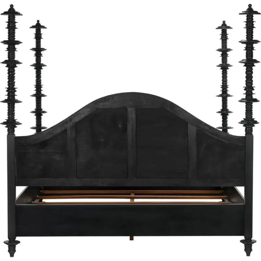 Ferret Wooden Eastern King Bed Frame - LOOMLAN - Noir - Beds