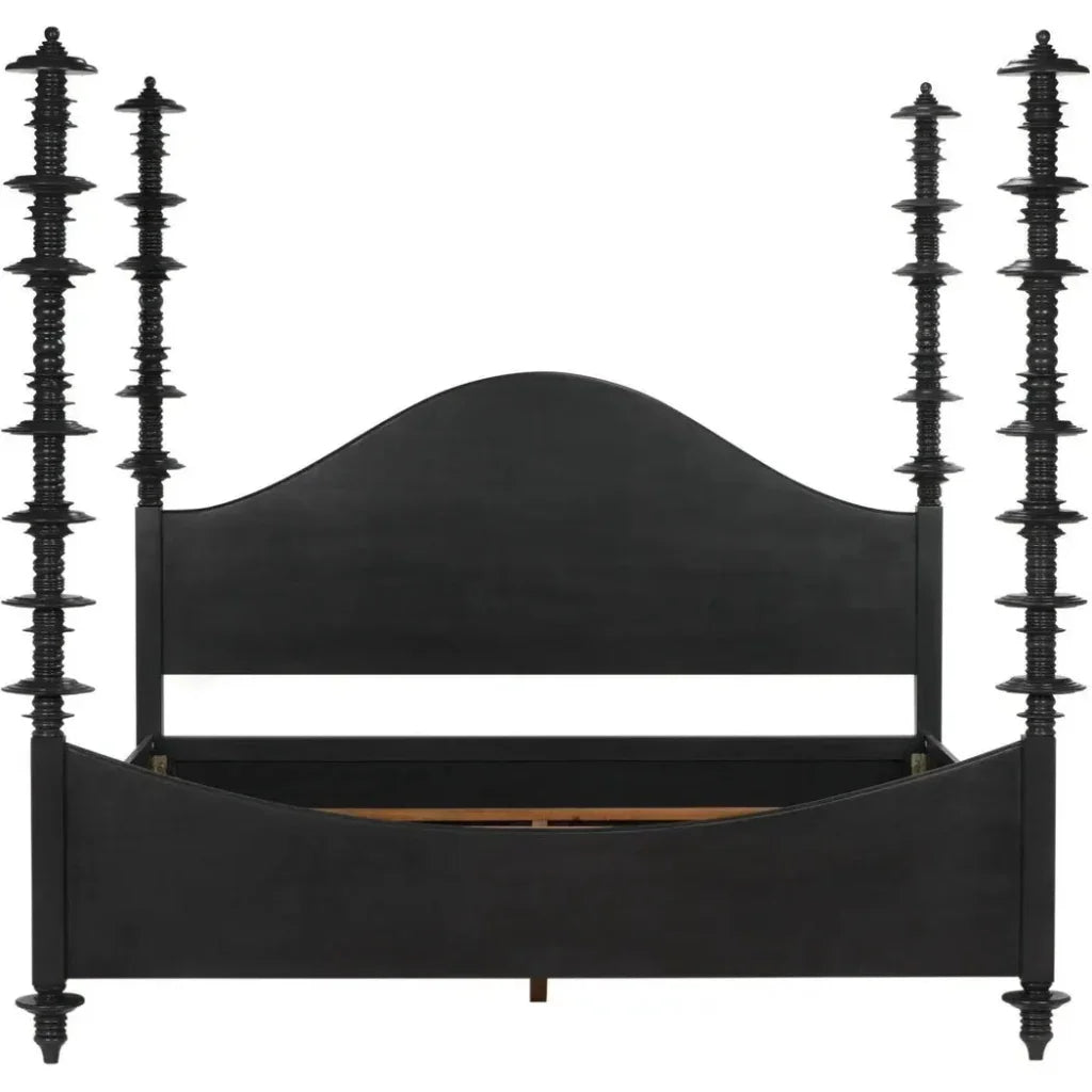 Ferret Wooden Eastern King Bed Frame - LOOMLAN - Noir - Beds