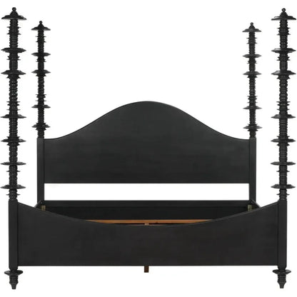 Ferret Wooden Eastern King Bed Frame - LOOMLAN - Noir - Beds