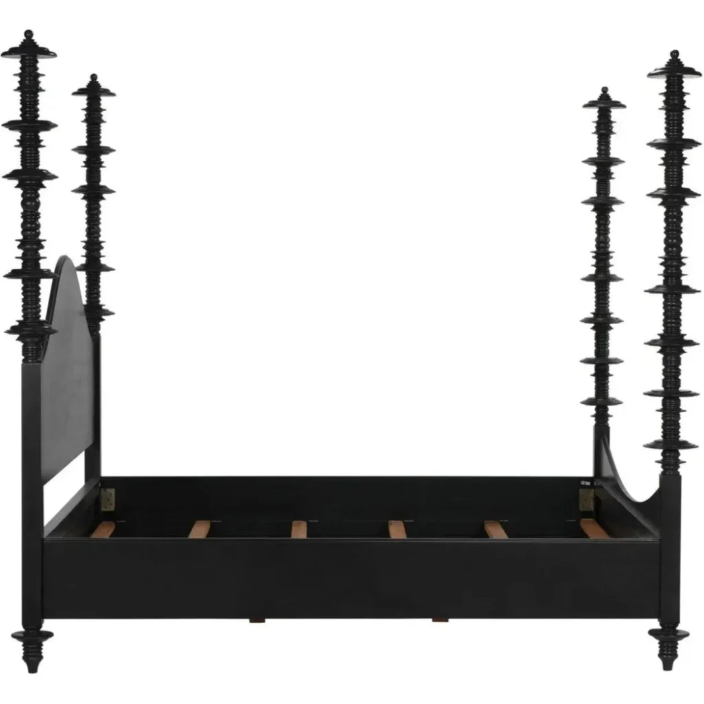 Ferret Wooden Eastern King Bed Frame - LOOMLAN - Noir - Beds