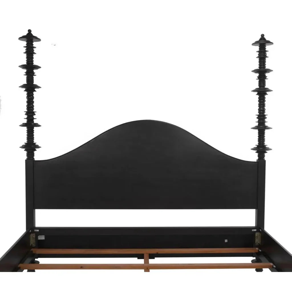 Ferret Wooden Eastern King Bed Frame - LOOMLAN - Noir - Beds