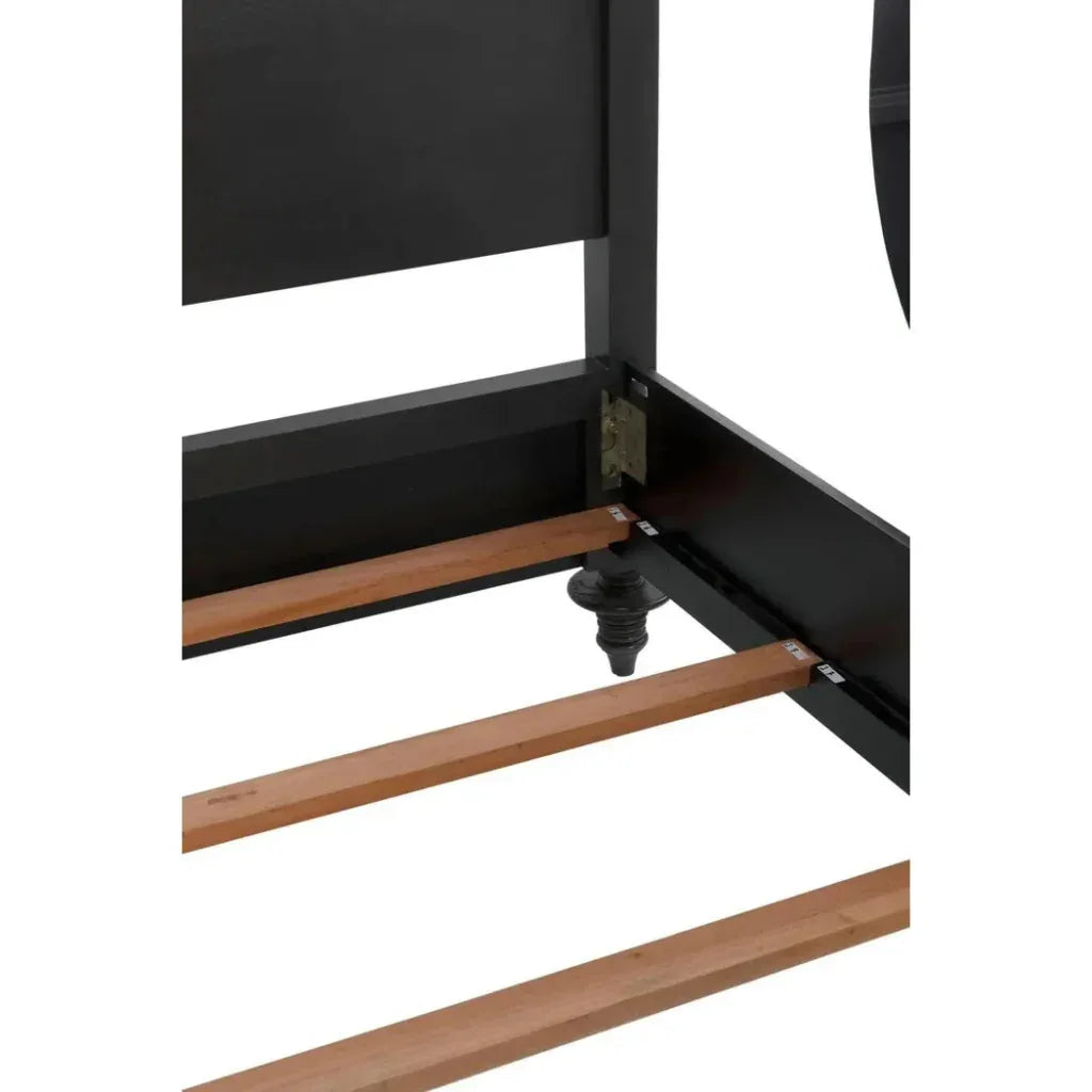Ferret Wooden Eastern King Bed Frame - LOOMLAN - Noir - Beds