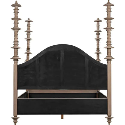 Ferrett Brown Wooden Bed Frame - LOOMLAN - Noir - Beds
