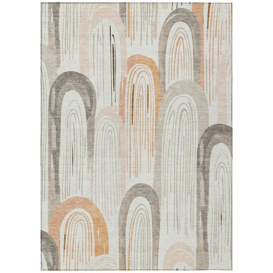 Feylinne Ivory Washable Indoor - Outdoor Rug - LOOMLAN - LOOMLAN Rugs - Outdoor Rugs