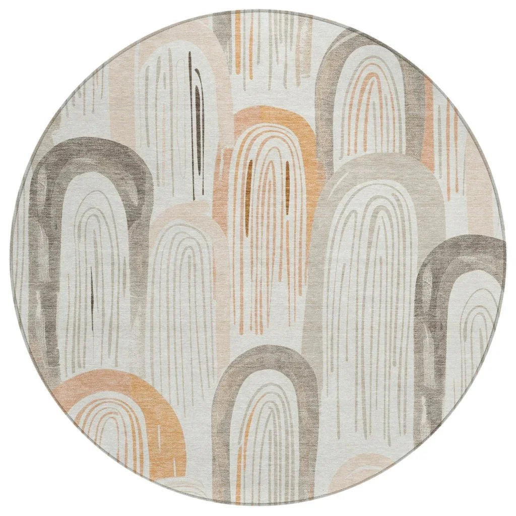 Feylinne Ivory Washable Indoor - Outdoor Rug - LOOMLAN - LOOMLAN Rugs - Outdoor Rugs