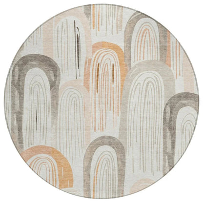 Feylinne Ivory Washable Indoor - Outdoor Rug - LOOMLAN - LOOMLAN Rugs - Outdoor Rugs
