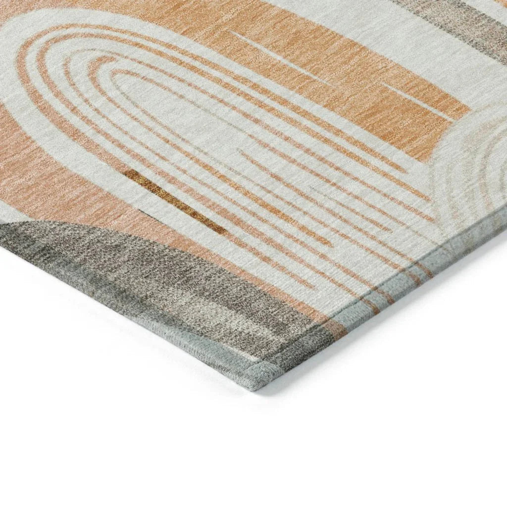 Feylinne Ivory Washable Indoor - Outdoor Rug - LOOMLAN - LOOMLAN Rugs - Outdoor Rugs