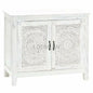 White Bohemian Hand Carved Accent Cabinet - LOOMLAN - LOOMLAN - Accent Cabinets