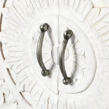 Feyloren White Coastal Tall Home Bar Cabinet-Home Bar Cabinets-LOOMLAN-LOOMLAN