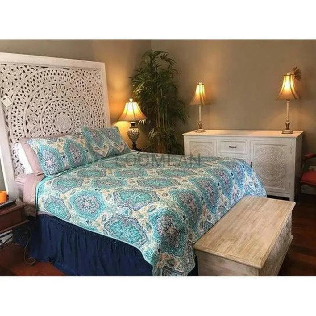 MandalaBed Frame with Tall Headboard - LOOMLAN - LOOMLAN - Beds