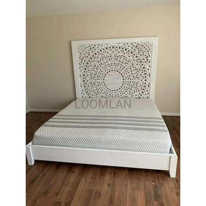 MandalaBed Frame with Tall Headboard - LOOMLAN - LOOMLAN - Beds