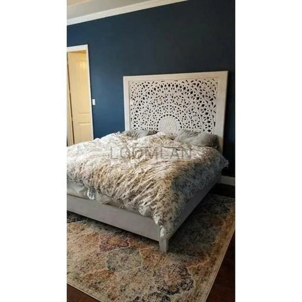 MandalaBed Frame with Tall Headboard - LOOMLAN - LOOMLAN - Beds
