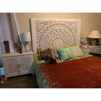 MandalaBed Frame with Tall Headboard - LOOMLAN - LOOMLAN - Beds