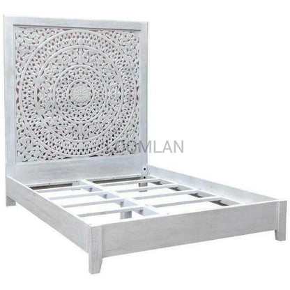 MandalaBed Frame with Tall Headboard - LOOMLAN - LOOMLAN - Beds