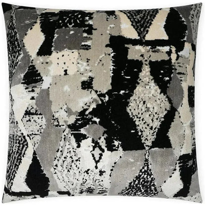 Fez Abstract Black Grey Large Throw Pillow Insert - LOOMLAN - D.V. Kap - Throw Pillows