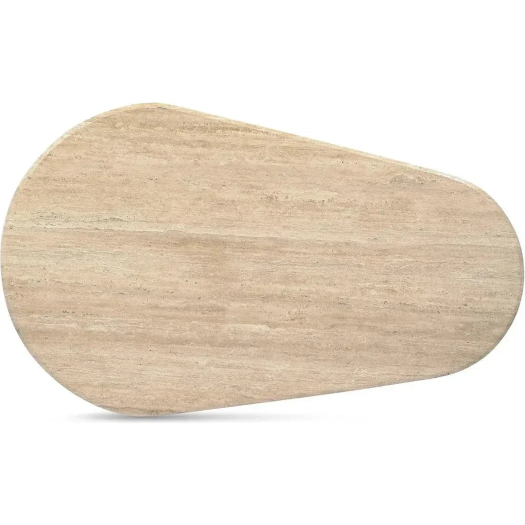 Fia Iron & Wood Beige Geometric Coffee Table - LOOMLAN - Moe's Home - Coffee Tables