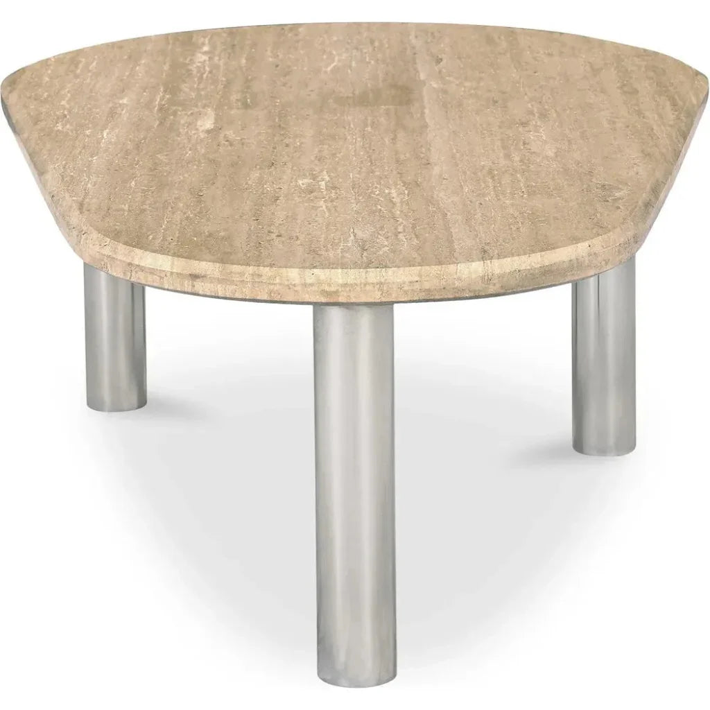 Fia Iron & Wood Beige Geometric Coffee Table - LOOMLAN - Moe's Home - Coffee Tables