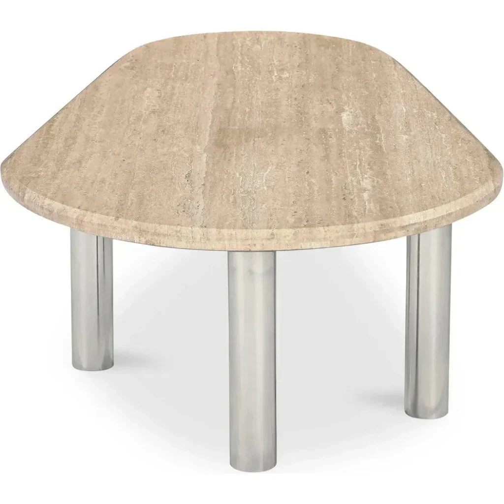 Fia Iron & Wood Beige Geometric Coffee Table - LOOMLAN - Moe's Home - Coffee Tables