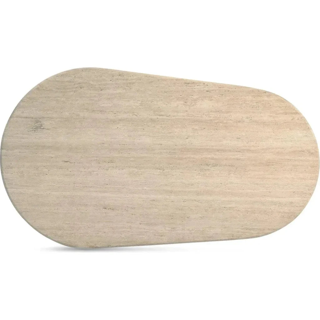 Fia Iron & Wood Beige Geometric Dining Table-Dining Tables-Moe's Home-LOOMLAN