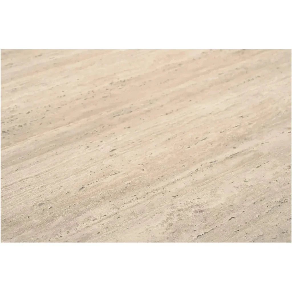 Fia Iron & Wood Beige Geometric Dining Table-Dining Tables-Moe's Home-LOOMLAN