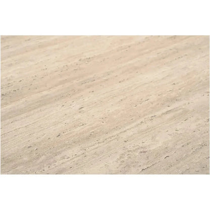 Fia Iron & Wood Beige Geometric Dining Table-Dining Tables-Moe's Home-LOOMLAN