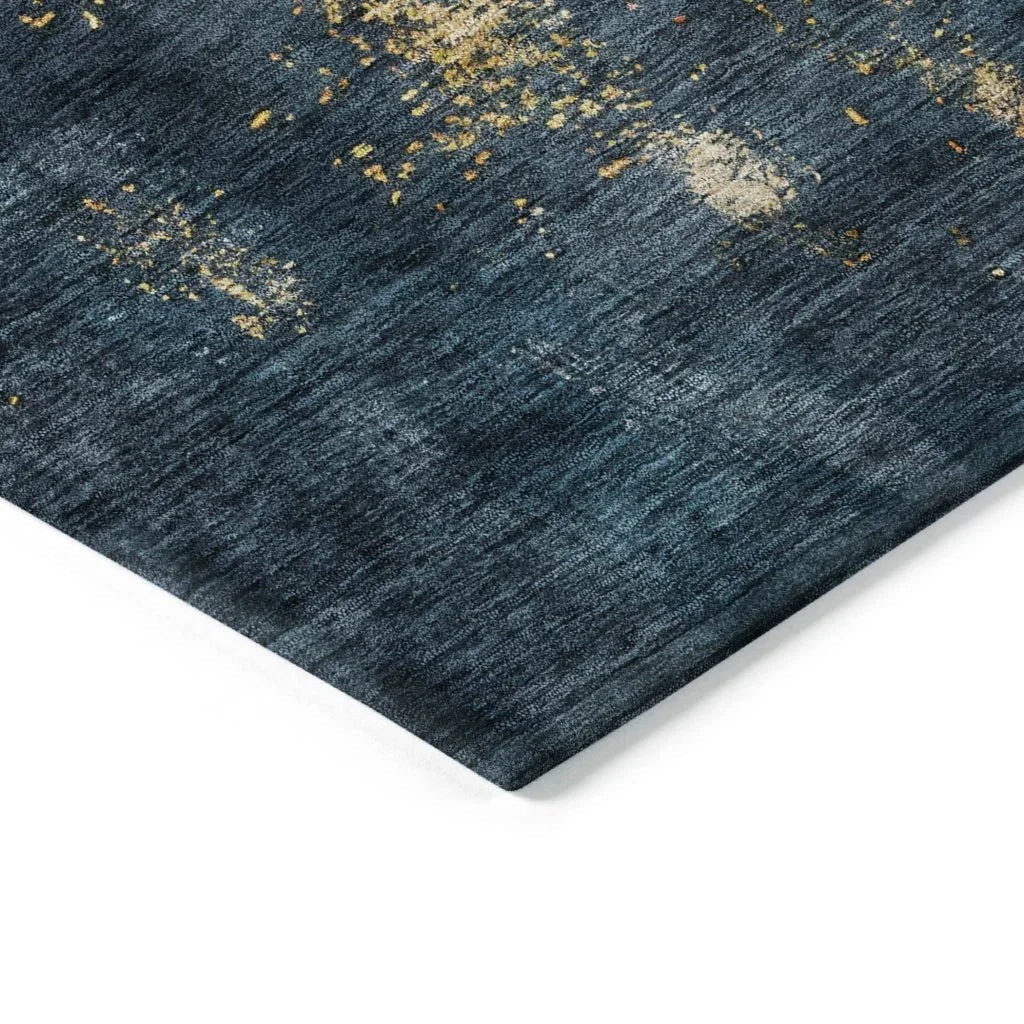 Fibra Blue Washable Indoor-Outdoor Rug-Outdoor Rugs-LOOMLAN Rugs-LOOMLAN