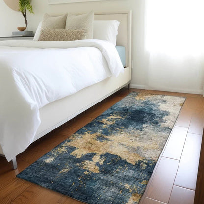 Fibra Blue Washable Indoor-Outdoor Rug-Outdoor Rugs-LOOMLAN Rugs-LOOMLAN