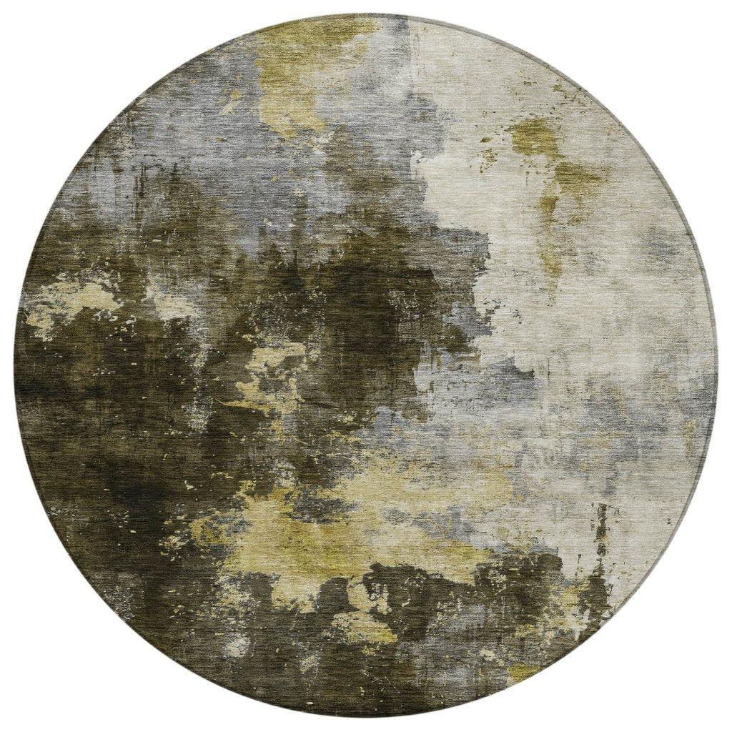 Fibra Brown Washable Indoor-Outdoor Rug-Outdoor Rugs-LOOMLAN Rugs-8' x 8'-LOOMLAN