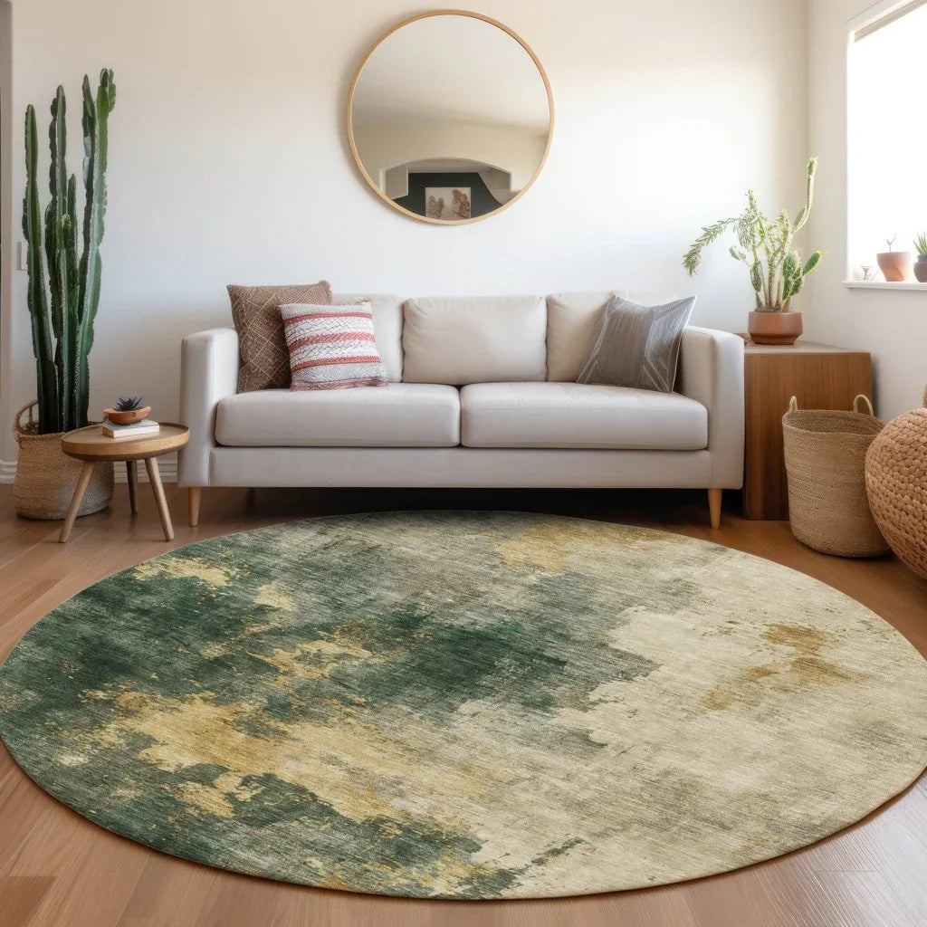 Fibra Green Washable Indoor-Outdoor Rug-Outdoor Rugs-LOOMLAN Rugs-LOOMLAN