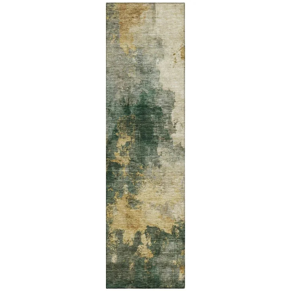 Fibra Green Washable Indoor-Outdoor Rug-Outdoor Rugs-LOOMLAN Rugs-2'3" x 7'6"-LOOMLAN